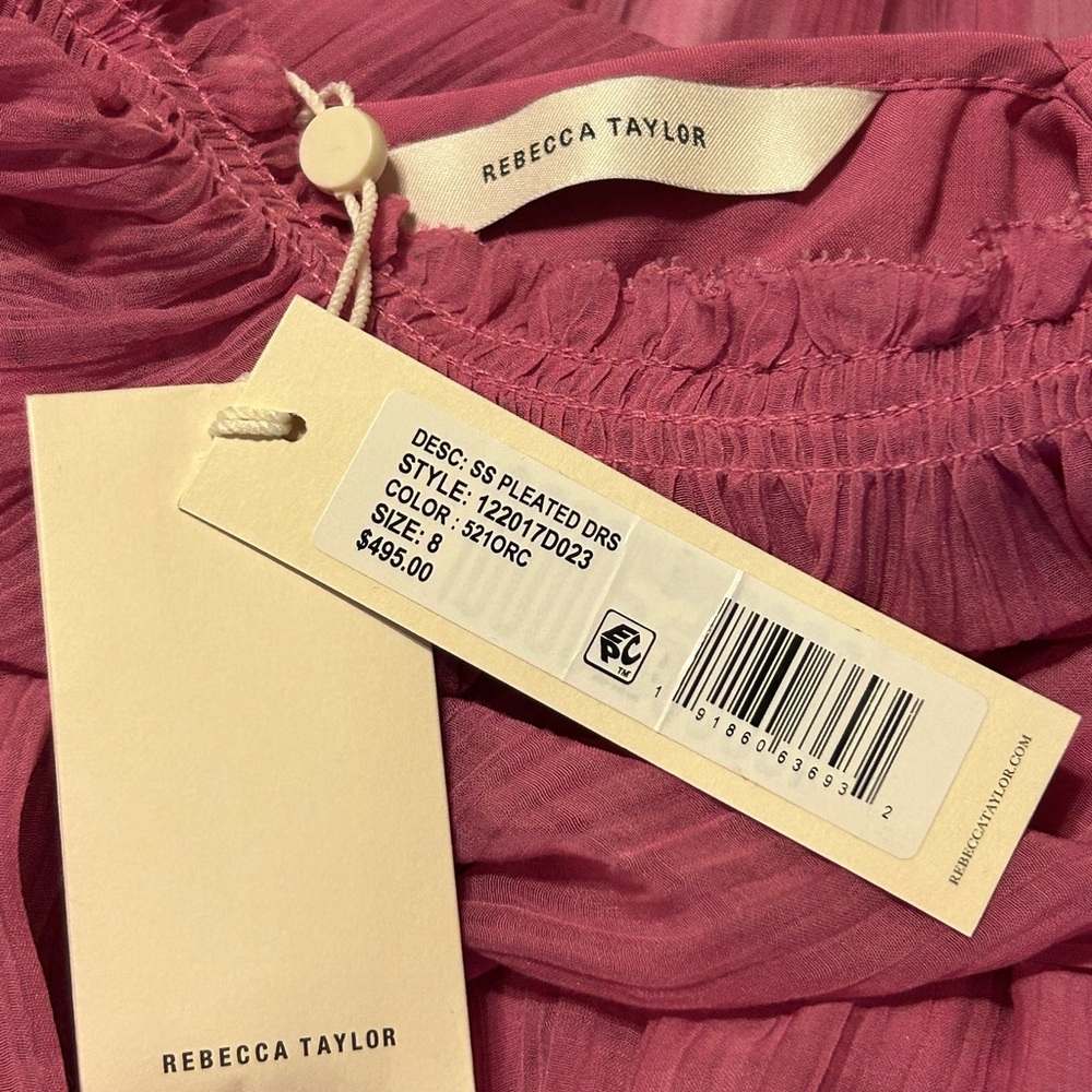 Rebecca Taylor Vibrant Pink Midi Dress - Picture 3 of 5